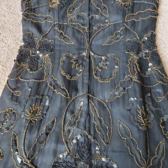 Papell boutique evening beaded dress 8 - Picture 9 of 15